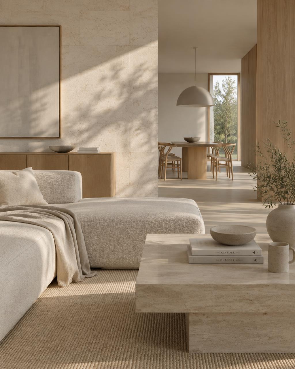Calm Scandinavian interior in natural light